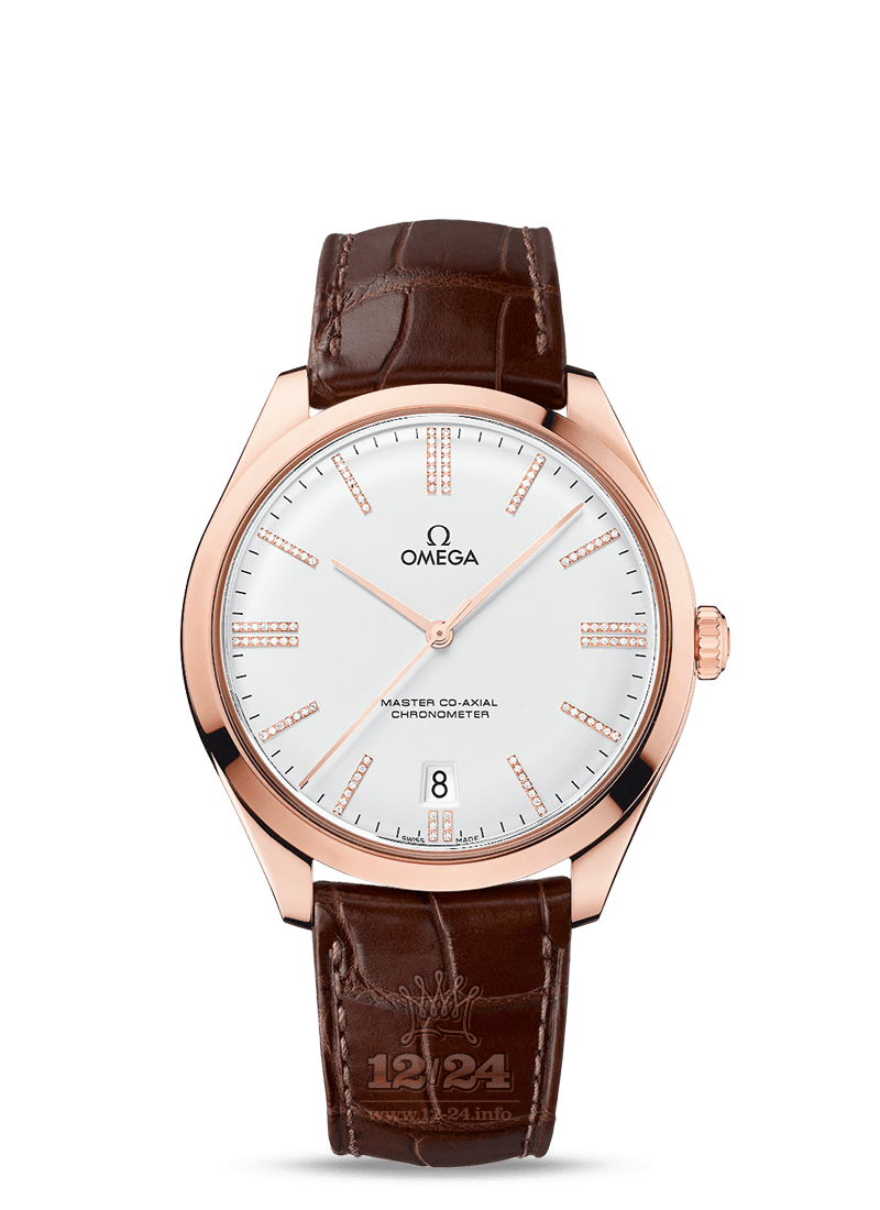 Omega Tresor Watch 432.53.40.21.52.002 40 mm Pink gold Case Silver Dial