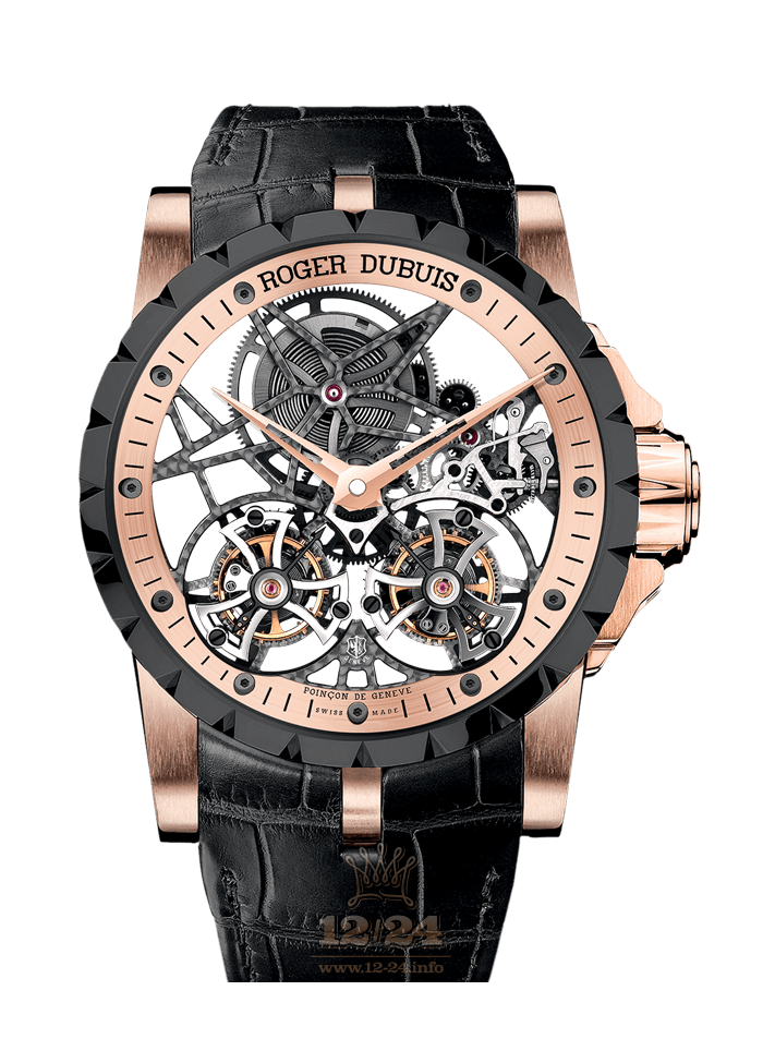 Roger Dubuis Excalibur Watch RDDBEX0472 45 mm Pink gold Case Golden Dial