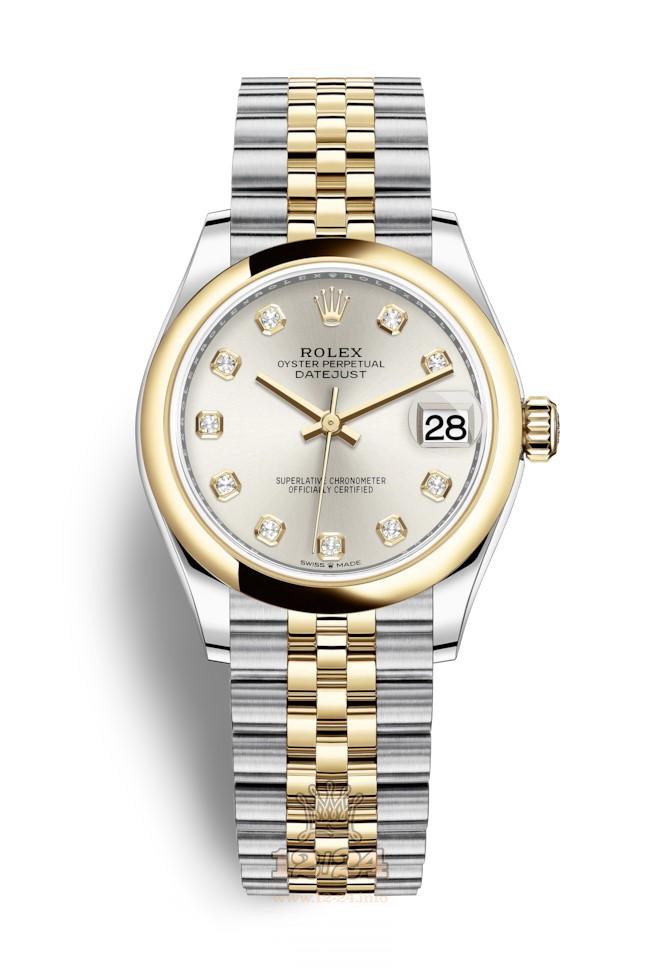 Rolex Datejust Watch 278243-0020 31 mm Stainless steel Yellow gold Case Silver Dial