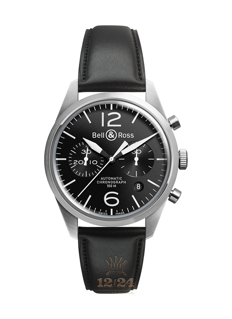 Bell & Ross Vintage Watch BRV126-BL-ST/SCA 41 mm Stainless steel PVD coating Case Black Dial