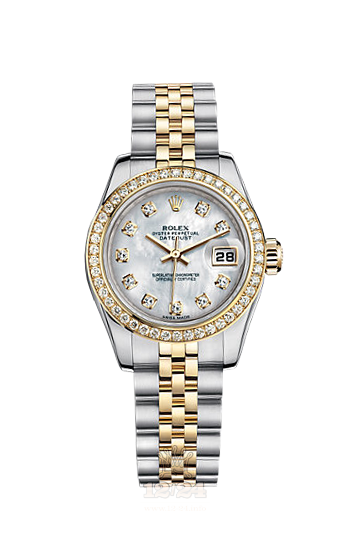 Rolex Lady-Datejust Watch 179383-0006 26 mm Steel / Yellow gold Case White Dial
