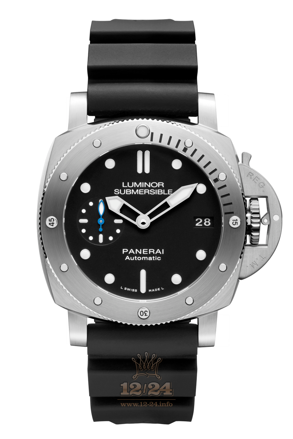 Panerai Luminor 1950 Watch PAM00682 42 mm Stainless steel Case Black Dial