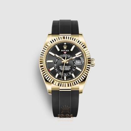 Rolex Sky-Dweller Watch 326238-0009 42 mm Yellow gold Case Black Dial
