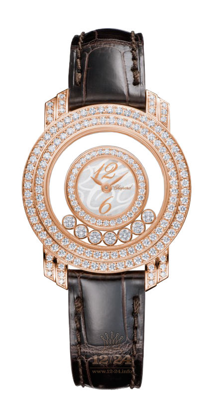 Chopard Happy Diamonds Watch 209245-5001 31 mm Pink gold Case White Dial