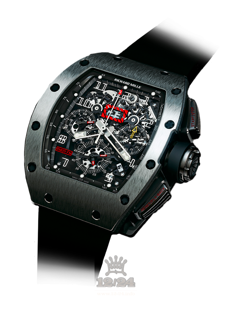 Richard Mille Men's Collection Watch RM 011 Automatic Flyback Chronograph Felipe Massa 50 mm Titanium Case