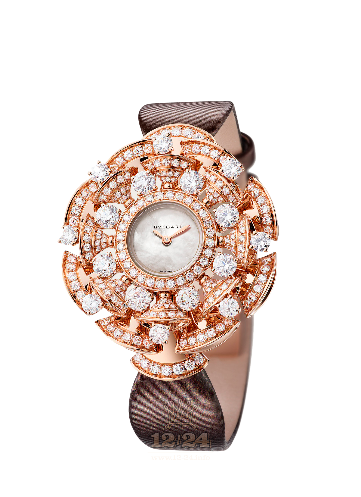 Bvlgari Divas Dream Watch 102546 DVP39WGD2L 39 mm Pink gold Case White Dial