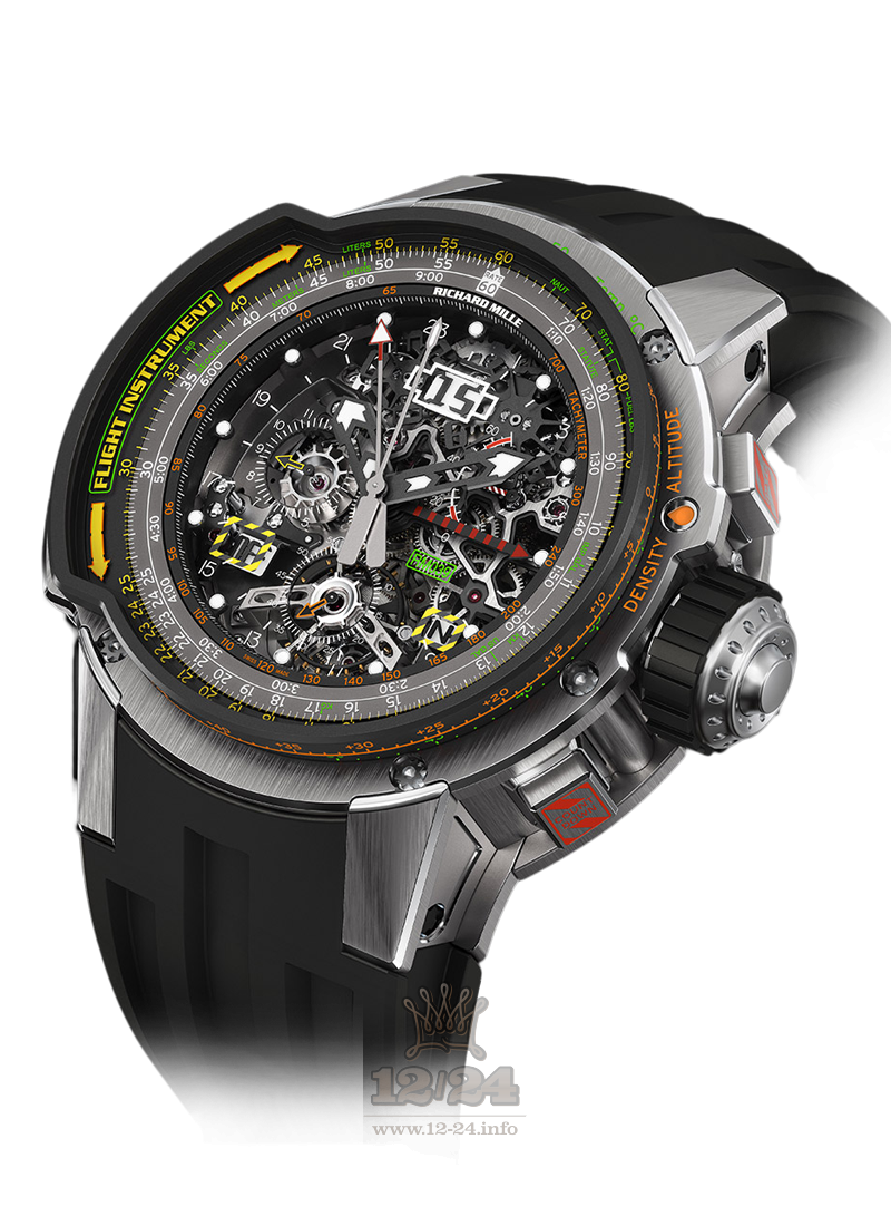 Richard Mille Men's Collection Watch RM 039 Tourbillon Aviation E6-B Flyback Chronograph 50 mm Titanium Case