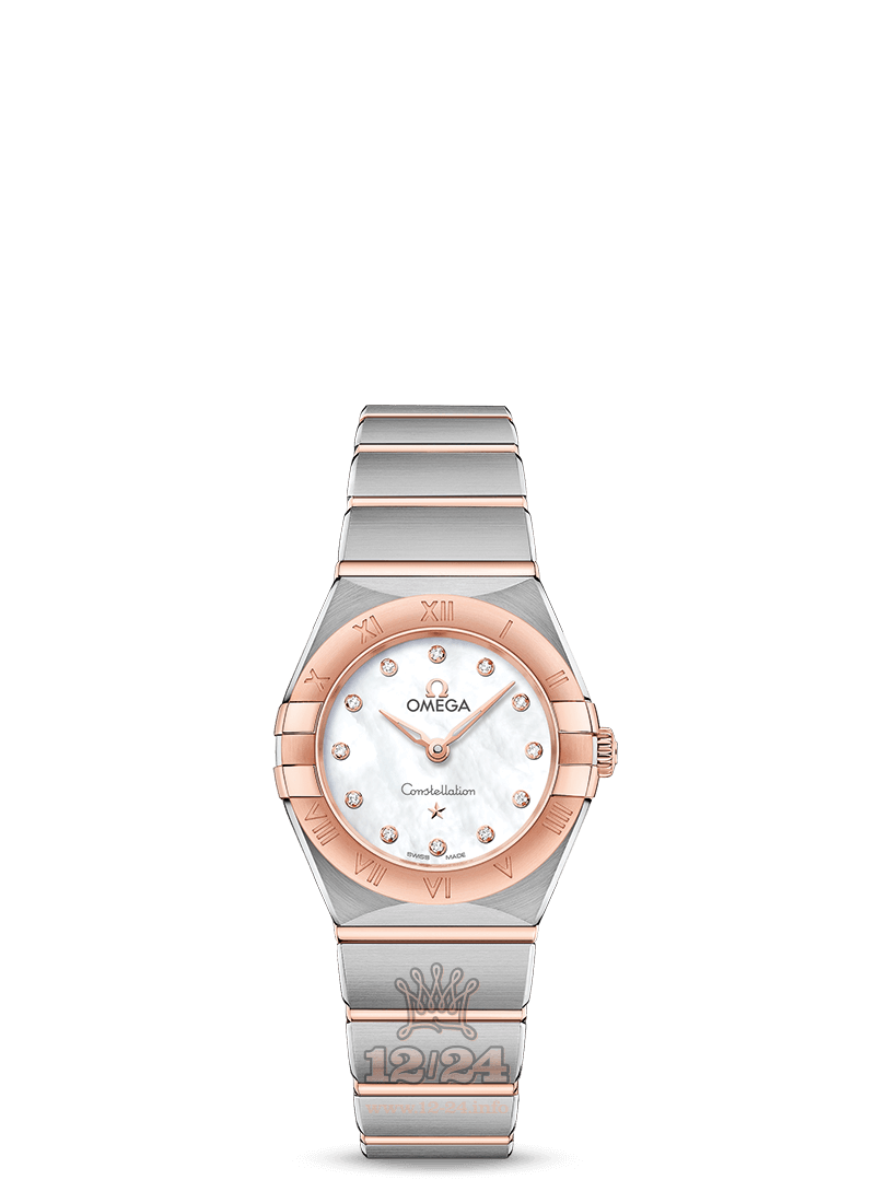 Omega Constellation Watch 131.20.25.60.55.001 25 mm Steel / Pink gold Case White Dial