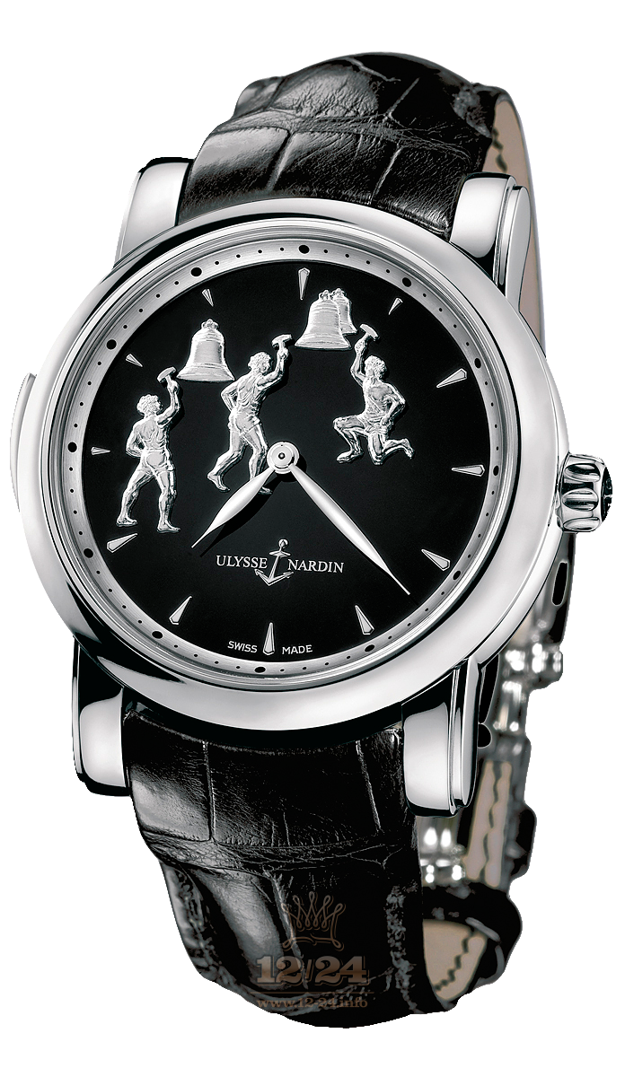 Ulysse Nardin Classic Watch 739-61/E2 42 mm Platinum Case Black Dial