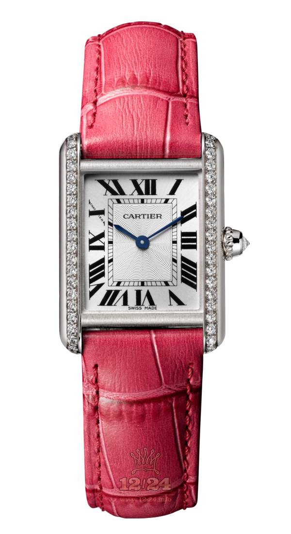 Cartier Tank Watch WJTA0011 22 mm White gold Case Silver Dial