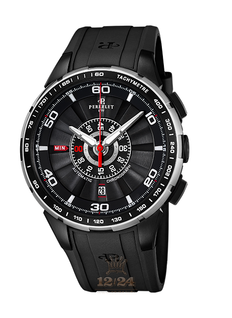 Perrelet Turbine Watch A1075/3 47 mm Stainless steel PVD coating Case Black Dial