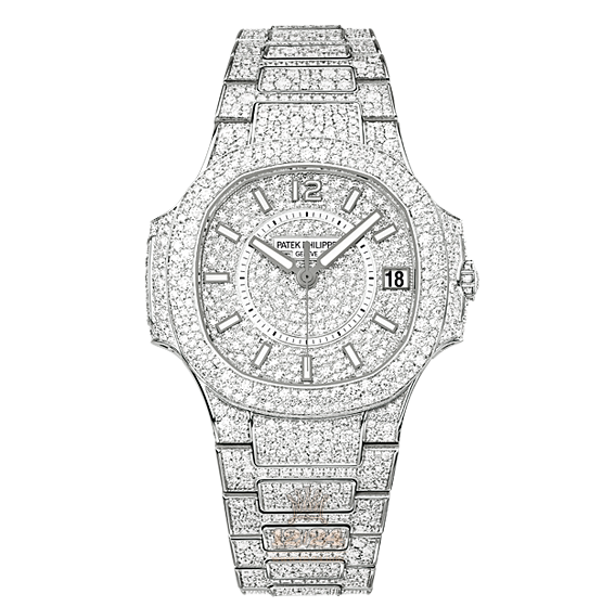 Patek Philippe Nautilus Watch 7021/1G-001 34 mm White gold Case Silver Dial