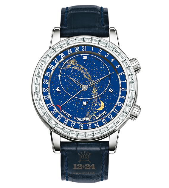 Patek Philippe Grand Complications Watch 6104G-001 44 mm White gold Case Dark blue Dial