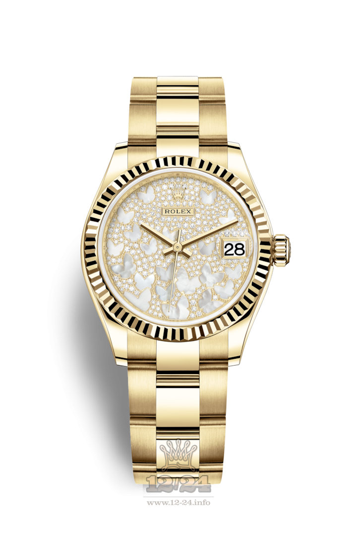 Rolex Datejust Watch 278278-0021 31 mm Yellow gold Case Silver Golden Dial