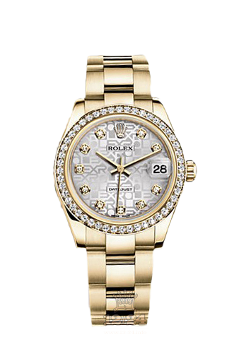 Rolex Datejust Watch 178288-0080 31 mm Yellow gold Case Silver Dial