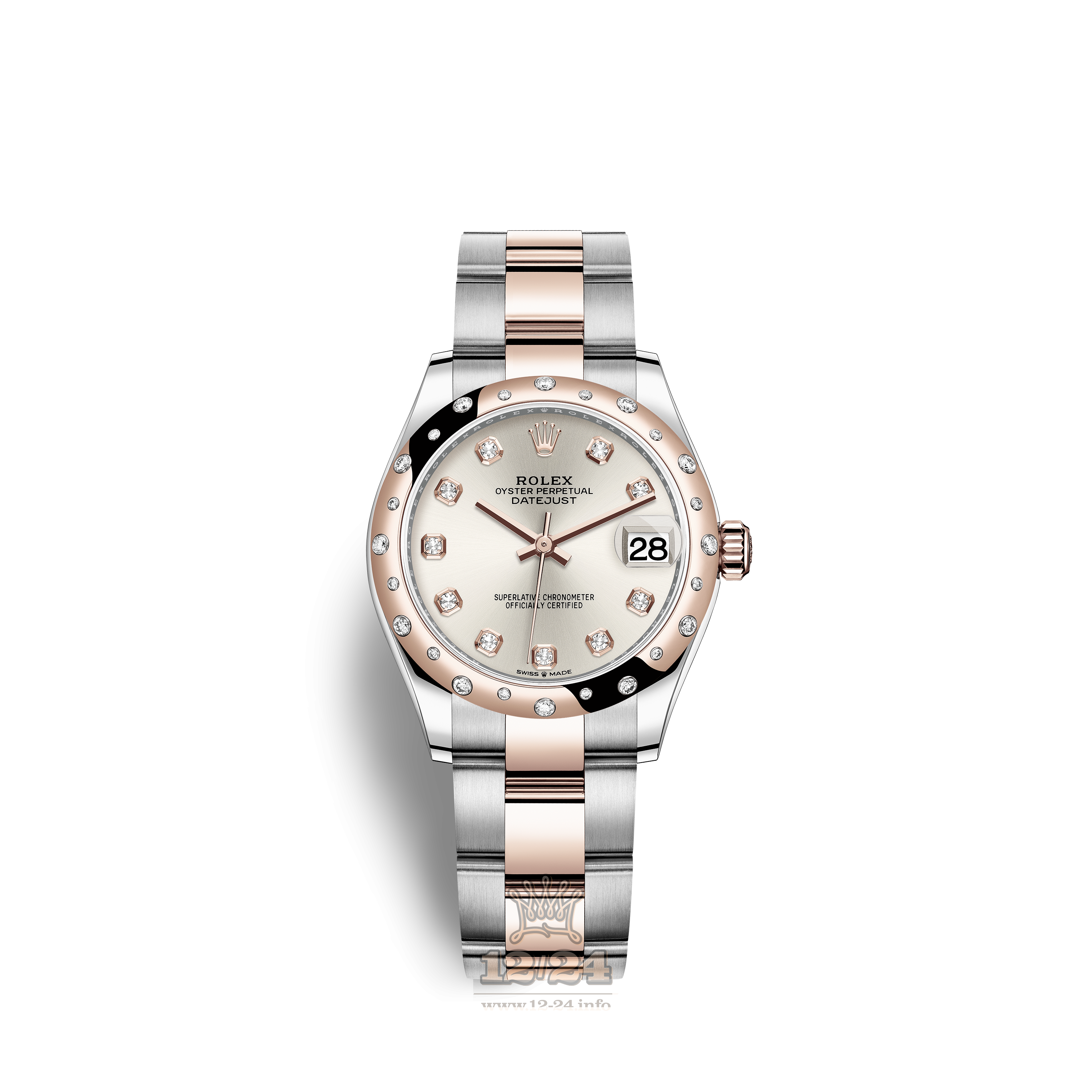 Rolex Datejust Watch 278341rbr-0015 31 mm Stainless steel Pink gold Case Silver Dial