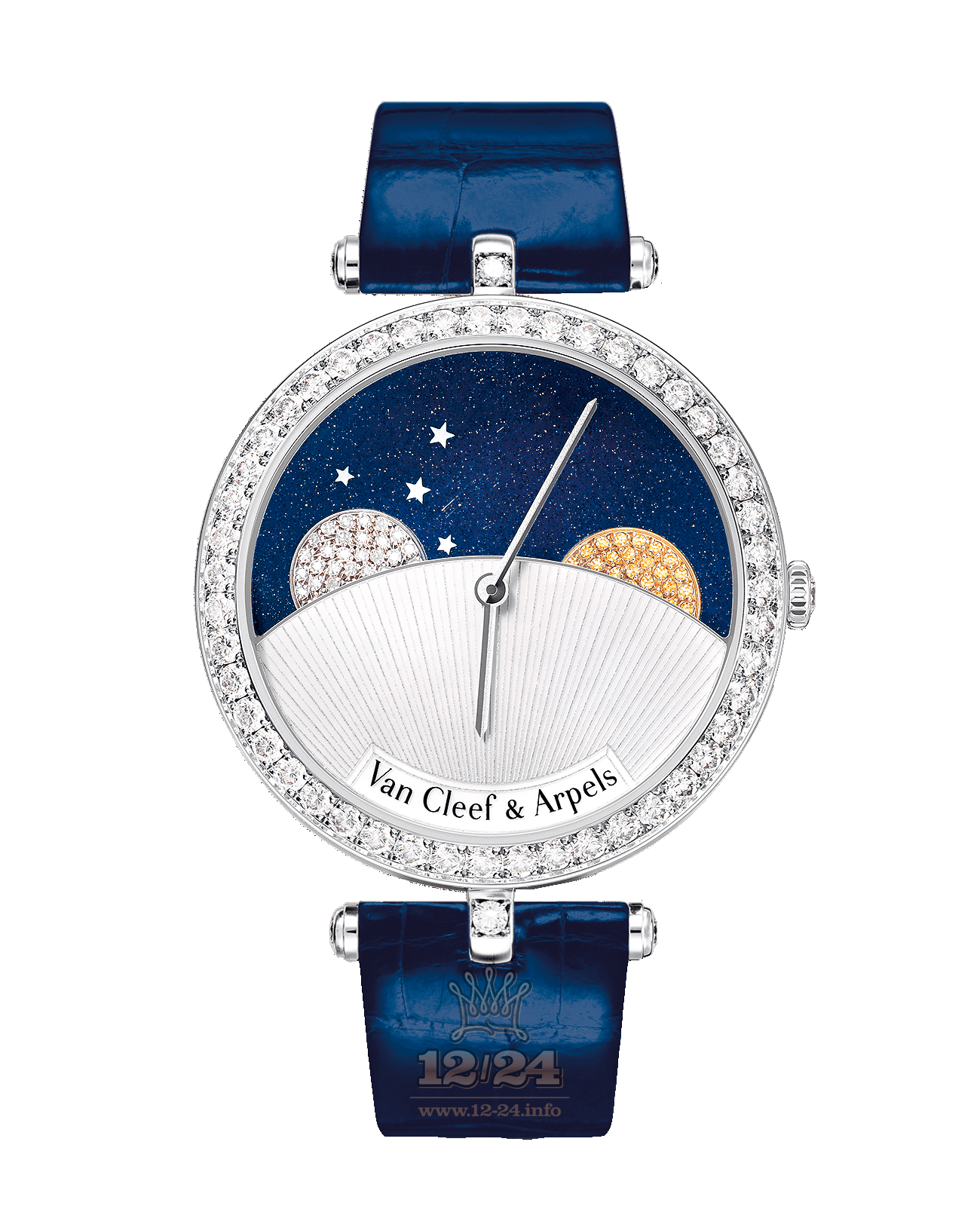 Van Cleef Poetic Complications Watch VCARN25800 White gold Case White Dark blue Dial