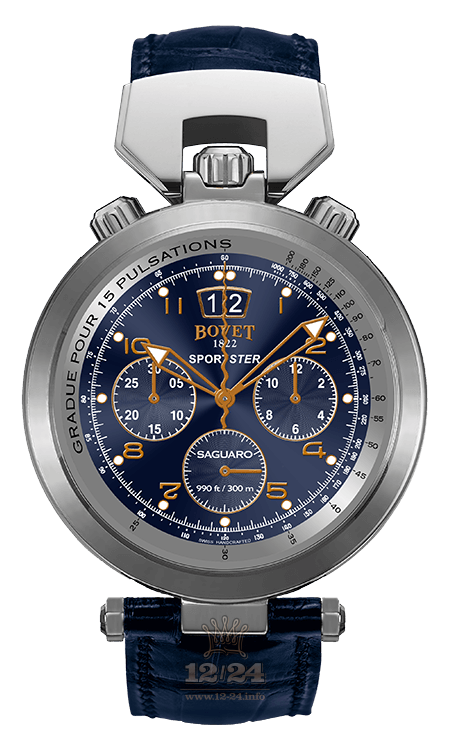 Bovet Sportster Watch SP0419-MA 46 mm Stainless steel Case Dark blue Dial