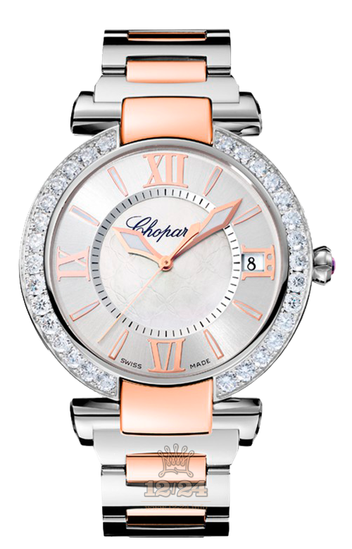 Chopard Imperiale Watch 388531-6008 40 mm Steel / Pink gold Case Silver Dial