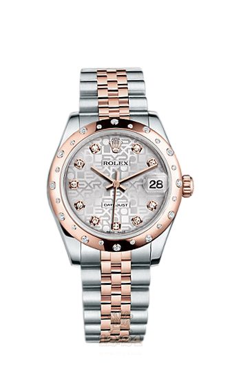 Rolex Lady-Datejust Watch 178341-0045 31 mm Steel / Pink gold Case Silver Dial