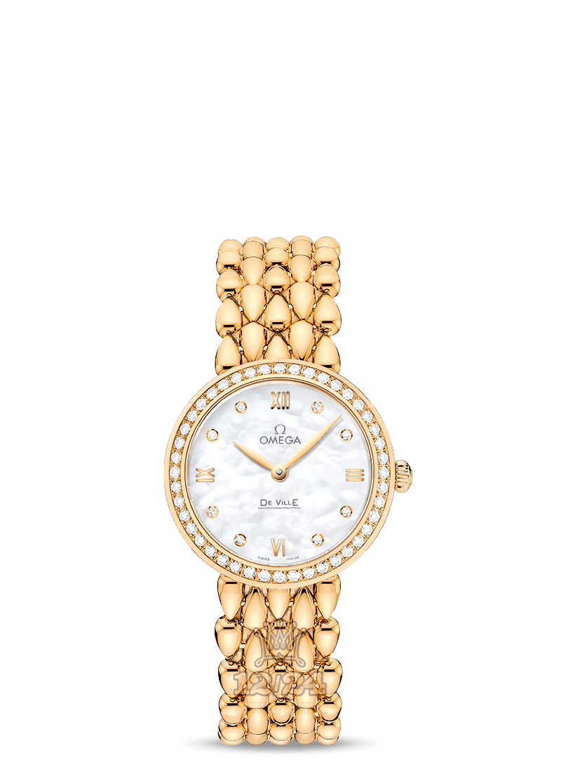 Omega Prestige Watch 424.55.27.60.55.006 27 mm Yellow gold Case White Dial