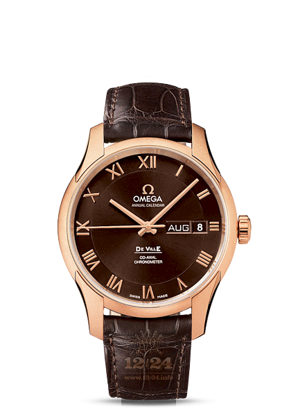 Omega De Ville Watch 431.53.41.22.13.001 41 mm Pink gold Case Brown (chocolate) Dial