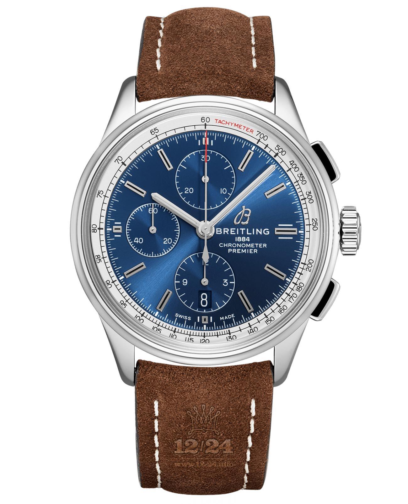 Breitling Premier Watch A13315351C1X2 42 mm Stainless steel Case Dark blue Dial