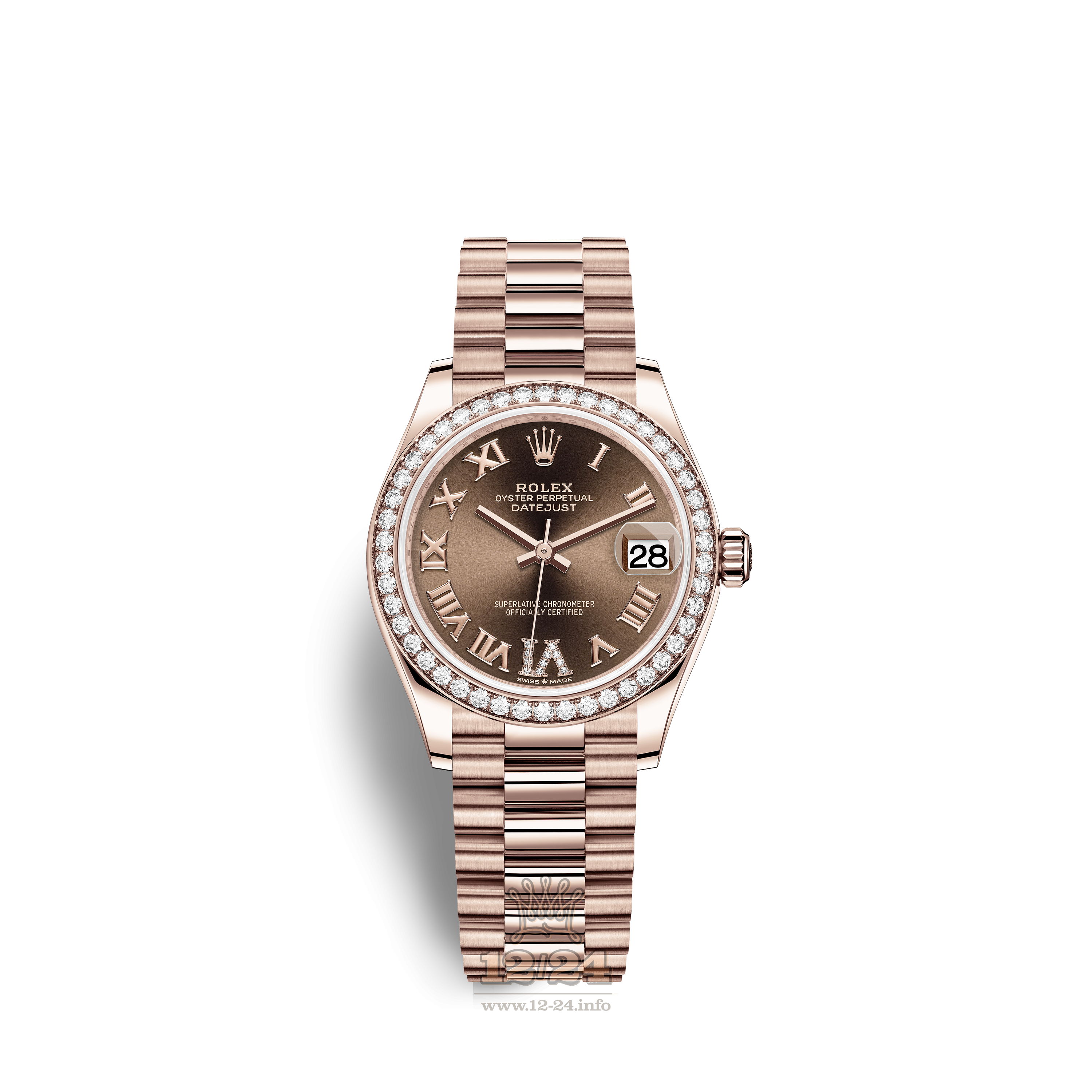 Rolex Datejust Watch 278285rbr-0016 31 mm Pink gold Case Brown (chocolate) Dial
