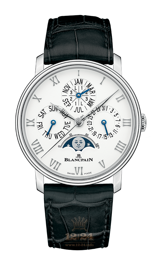 Blancpain Villeret Watch 6656-1127-55B 40 mm Stainless steel Case White Dial