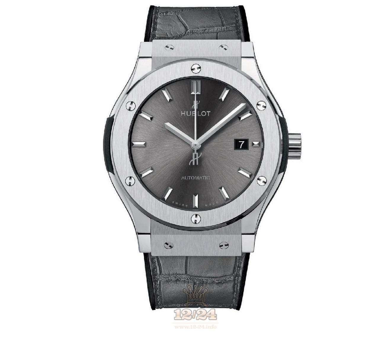 Hublot Classic Fusion Watch 542.NX.7071.LR 42 mm Titanium Case Gray Dial