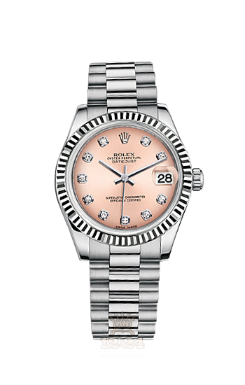 Rolex Datejust Watch 178279-0036 31 mm White gold Case Pink Dial