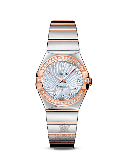 Omega Constellation Watch 123.25.27.60.55.006 27 mm Steel / Pink gold Case White Dial