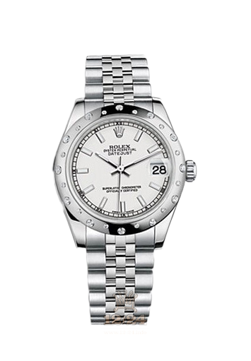 Rolex Datejust Watch 178344-0045 31 mm Steel / White gold Case White Dial