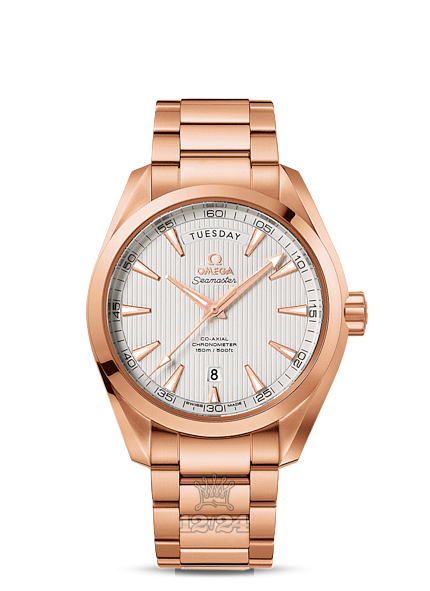 Omega Aqua Terra 150 M Watch 231.50.42.22.02.001 43 mm Pink gold Case Silver Dial