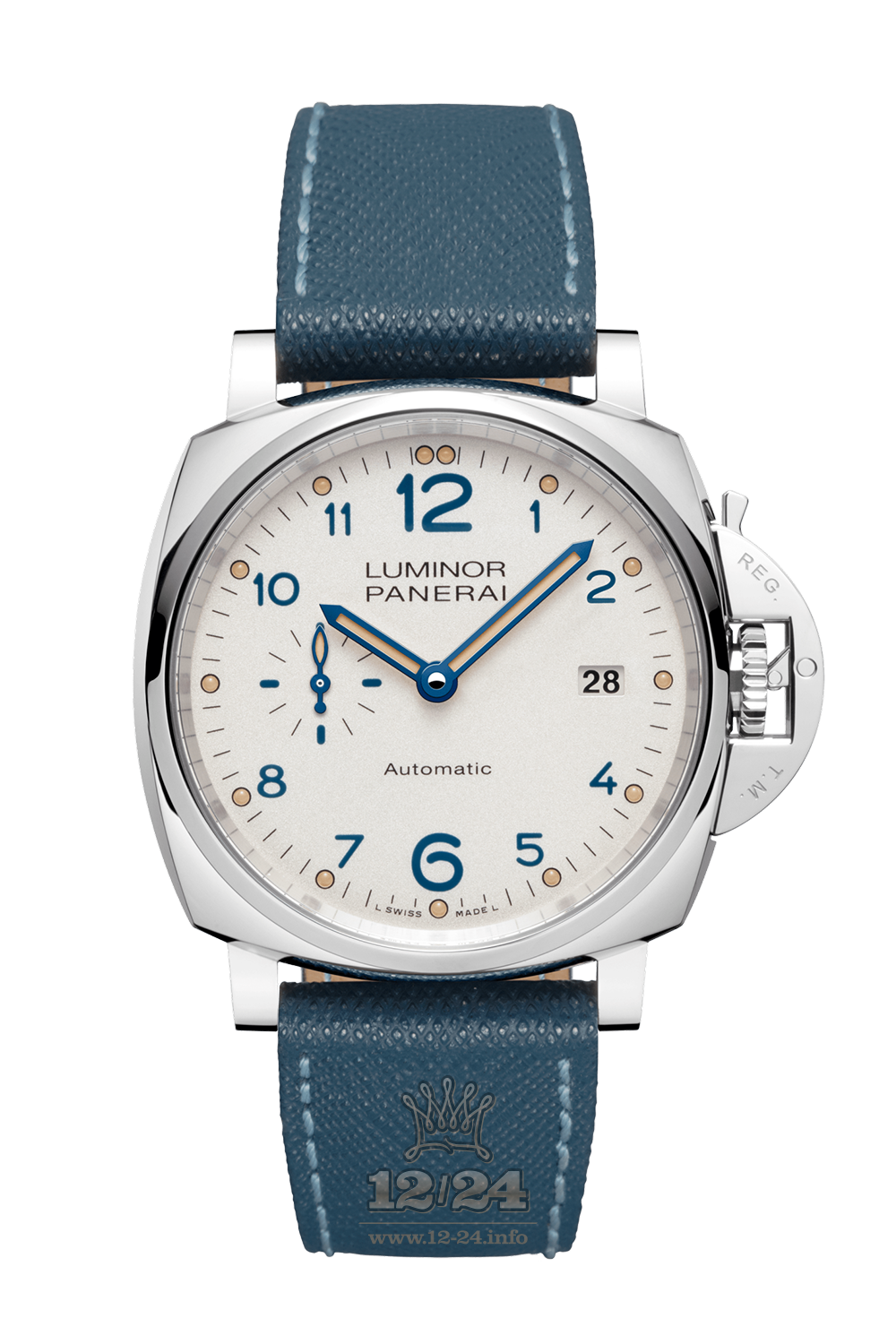 Panerai Luminor Due Watch PAM00906 42 mm Stainless steel Case White Dial