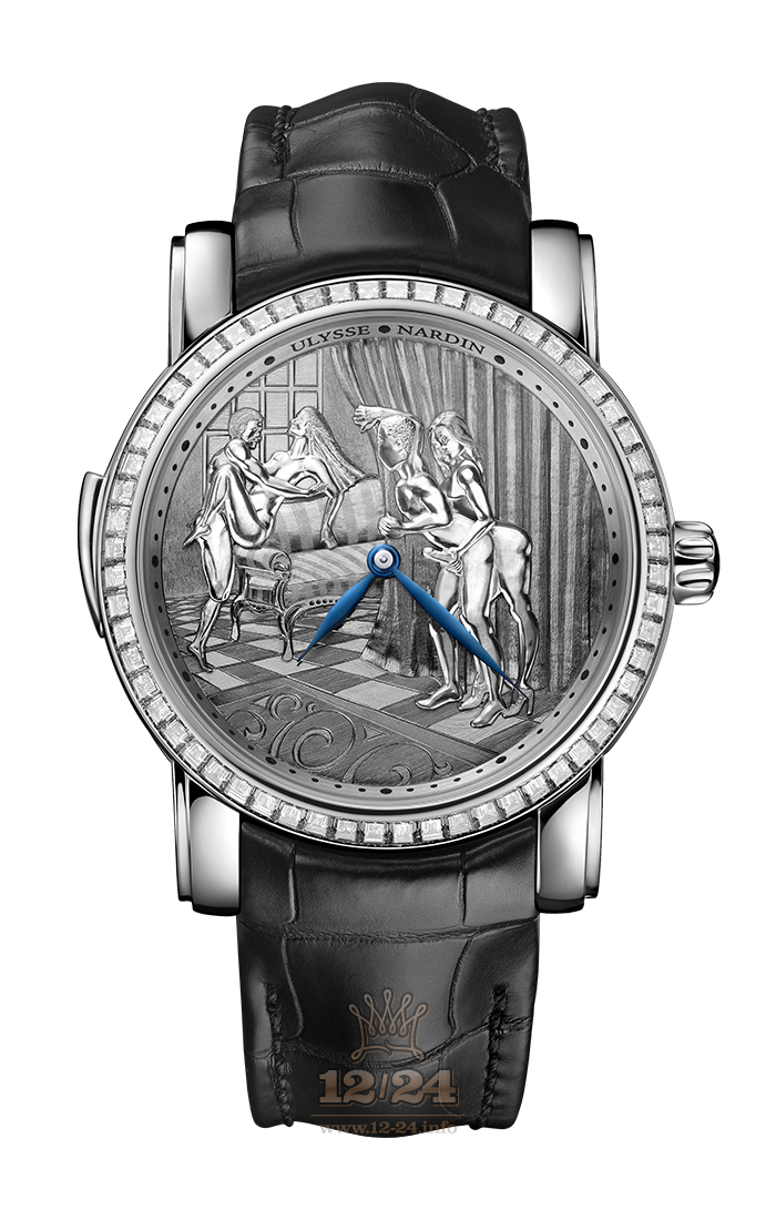 Ulysse Nardin Classic Watch 739-61BAG/VOYEUR 42 mm Platinum Case Painted Dial