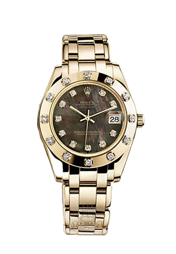 Rolex Pearlmaster Watch 81318-0023 34 mm Yellow gold Case White Dial