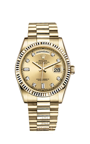 Rolex Day-Date Watch 118238-0116 36 mm Yellow gold Case Golden Dial