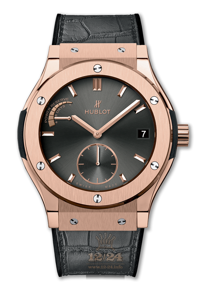 Hublot Classic Fusion Watch 516.OX.7080.LR 45 mm Pink gold Case Gray Dial