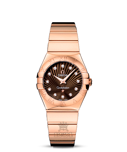 Omega Constellation Watch 123.50.27.60.63.002 27 mm Pink gold Case Brown (chocolate) Dial