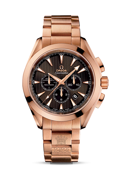 Omega Aqua Terra 150 M Watch 231.50.44.50.06.001 44 mm Pink gold Case Gray Dial