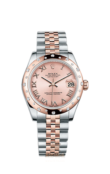 Rolex Lady-Datejust Watch 178341-0003 31 mm Steel / Pink gold Case Pink Dial