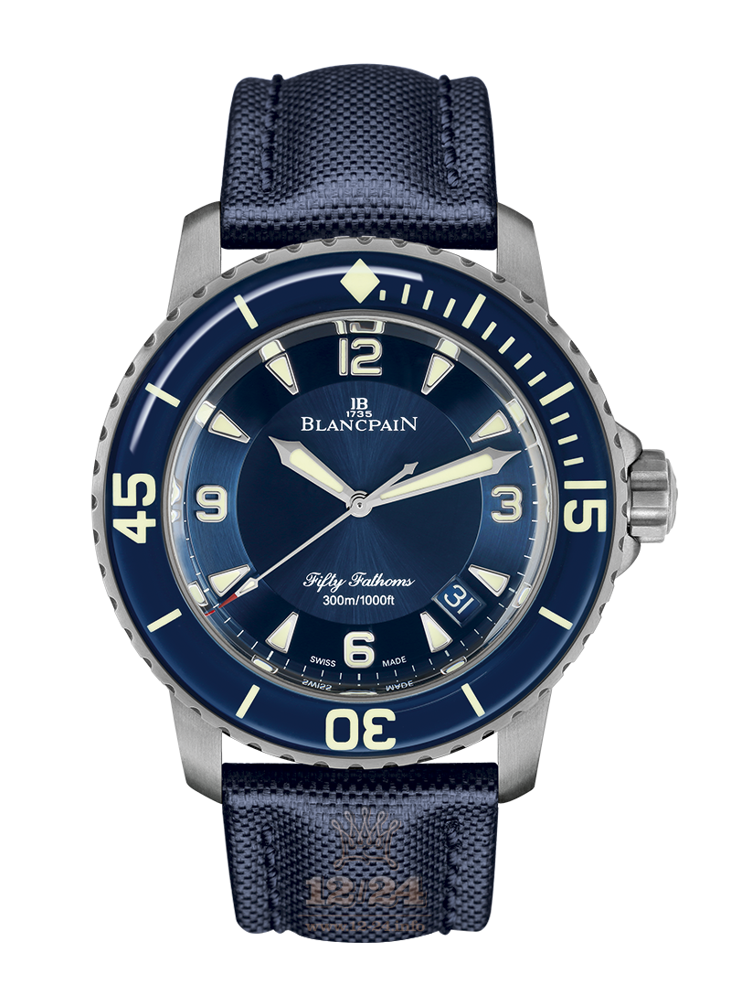 Blancpain Fifty Fathoms Watch 5015-12B40-o52A 45 mm Titanium Case Dark blue Dial