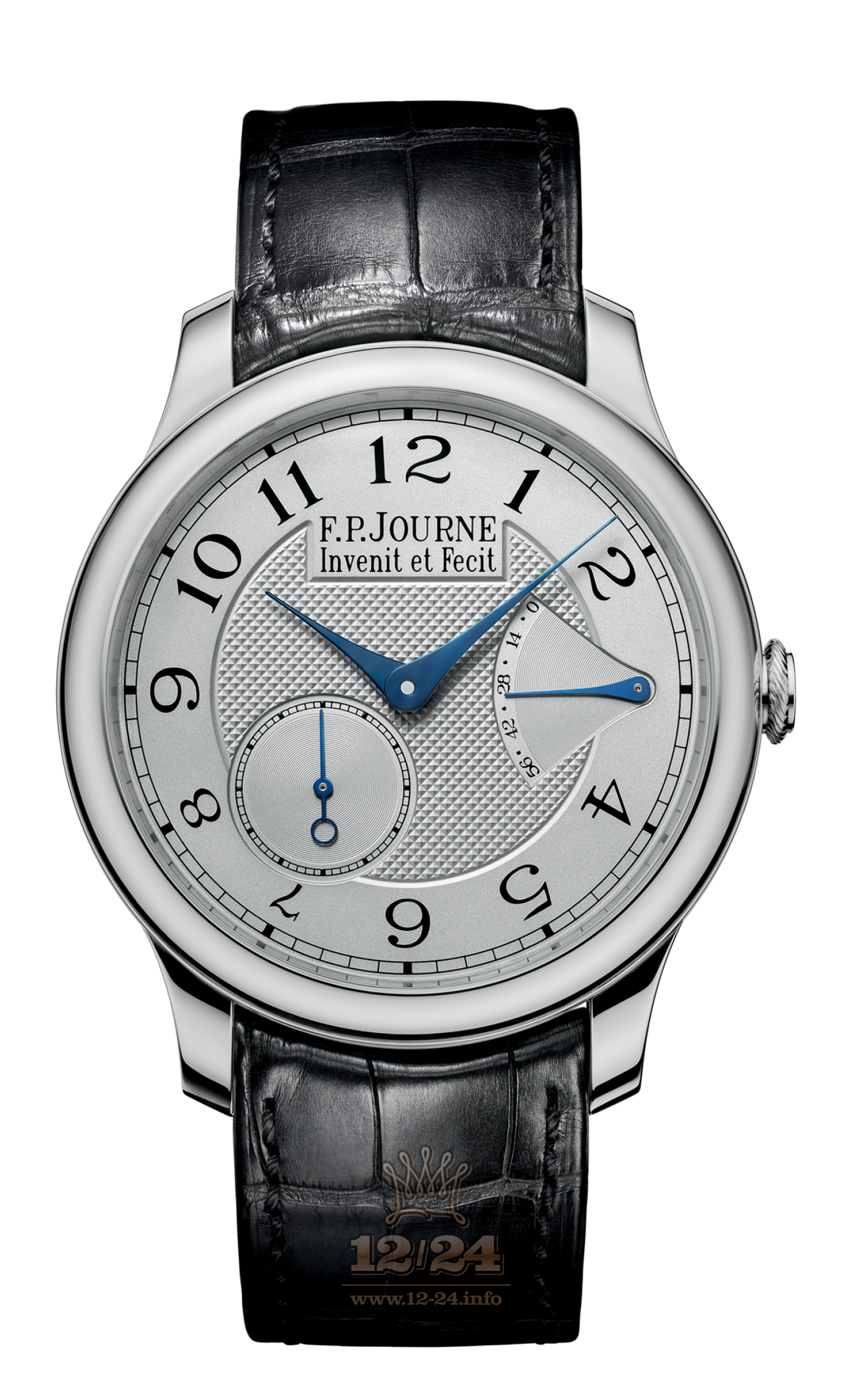 F.P.Journe Souveraine Watch FPJ-Co-Souveraine-ChronoSouverain-AL-CuirPl 39 mm Platinum Case Silver Dial