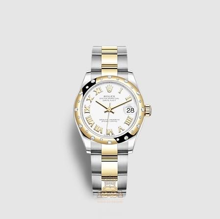 Rolex Datejust Watch 278343rbr-0001 31 mm Stainless steel Yellow gold Case White Dial