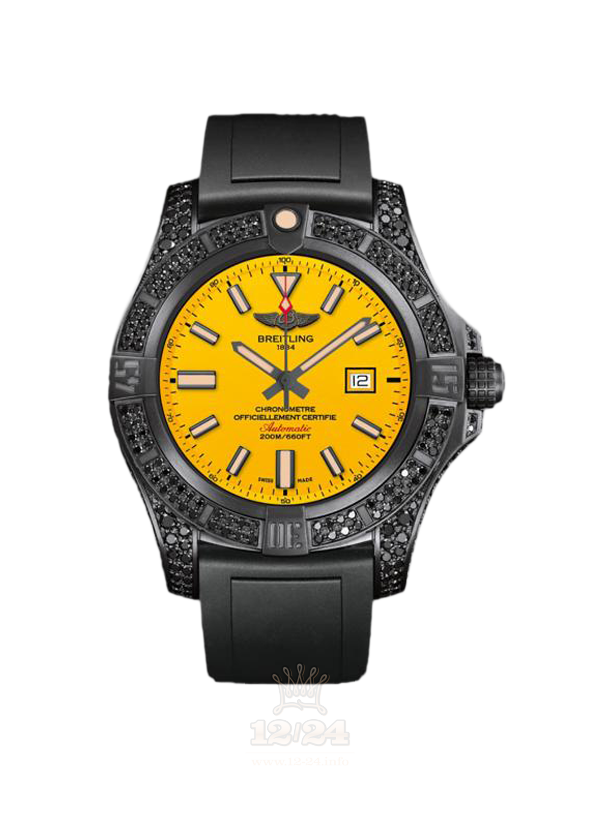 Breitling Avenger Watch V17310AU|I529|137S|V20DSA.2 48 mm Titanium Case Yellow Dial