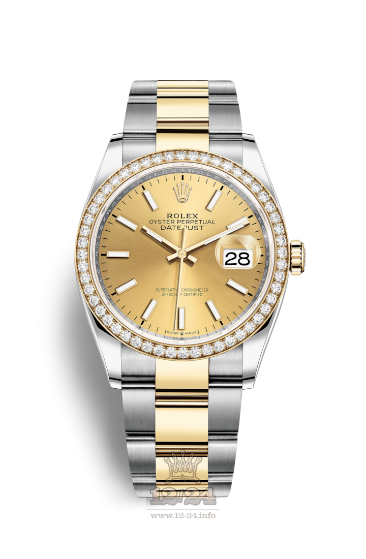 Rolex Datejust Watch 126283rbr-0002 36 mm Steel / Yellow gold Case Golden Dial