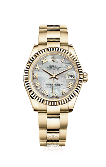 Rolex Datejust Watch 178278-0041 31 mm Yellow gold Case White Dial