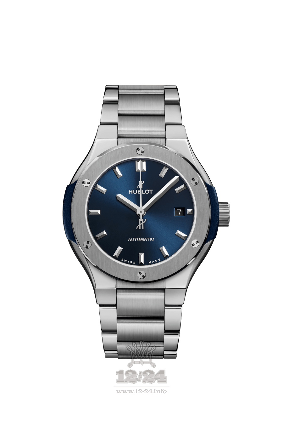 Hublot Classic Fusion Watch 585.NX.7170.NX 33 mm Titanium Case Dark blue Dial