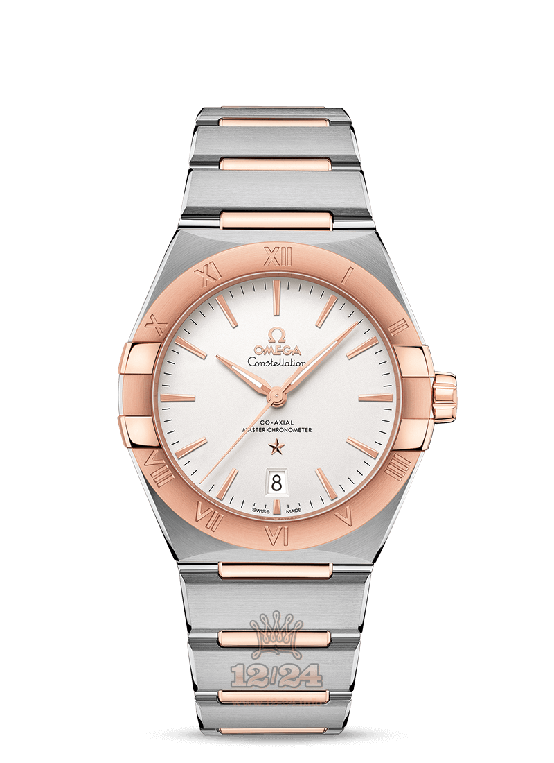 Omega Constellation Watch 131.20.39.20.02.001 39 mm Stainless steel Pink gold Case White Dial